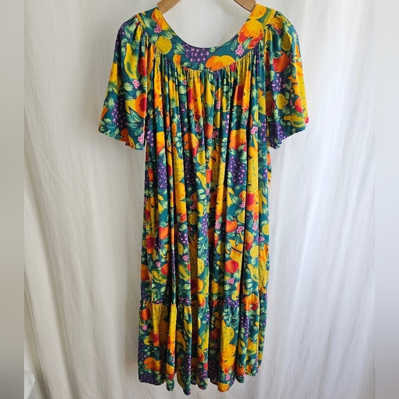 Jennifer Moore Tropical Fruit Print Dress - Picture 3 of 13